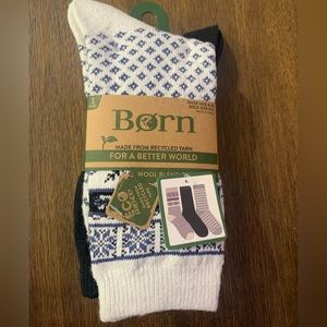 NEW BORN PACK OF 3 WOMENS SOCKS RECYCLED YARN SIZE:4-10